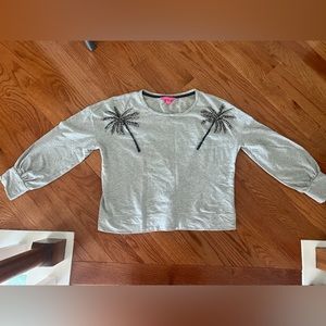 Lilly Pulitzer grey pullover- large